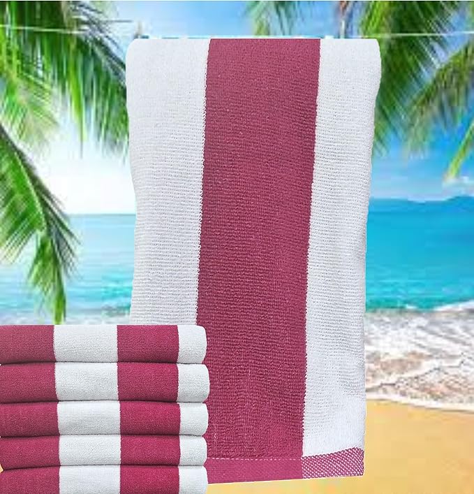 BolBom*S 100% Cotton Luxury Bath Towel Set - Soft & Absorbent Quick-Dry Towels for Bathroom, Spa, Beach or Gym - 30"x60" Large Size - Pack of 6 - Plush & Durable Towels - Machine Washable