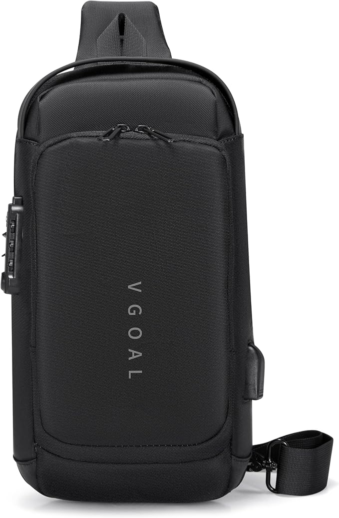 VGOAL Anti Theft Crossbody Bag Sling Bag for Men Sling Backpack Mini Backpack Daypack Crossbody for Travel Sport Running Hiking (FG6313)