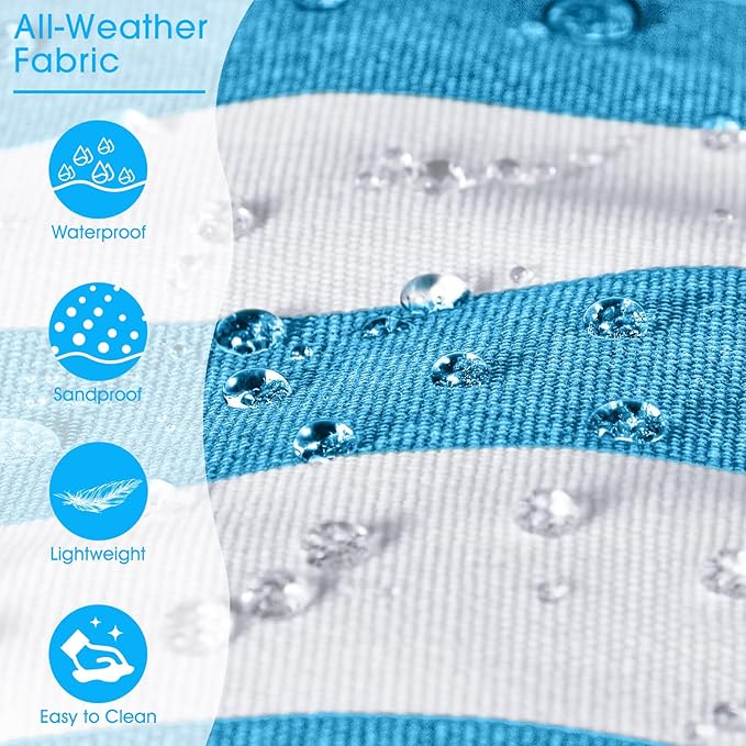 Becokan Beach Bags for Women Canvas Large Beach Tote Bag Zipper Waterproof Sandproof Foldable Swim Pool Bag with 7 Pockets