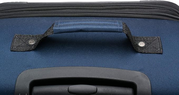 U.S. Traveler Aviron Bay Expandable Softside Luggage with Spinner Wheels, Navy, 2-Piece Set