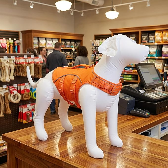 jojofuny Inflatable Dog Mannequin Standing Model 31.49X22.04X11.41In Durable Pet Clothing Display Stand for Pet Shops Salon Exhibition