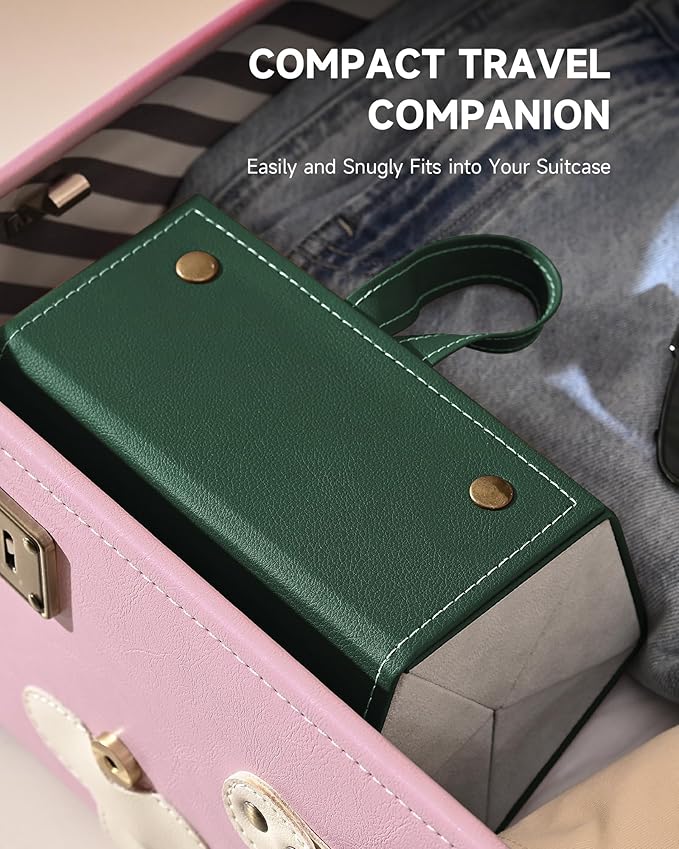 CO-Z Travel Sunglasses Organizer, Foldable Travel Sunglass Case with 5 Slots for Multiple Pairs, Portable Eyeglasses Holder