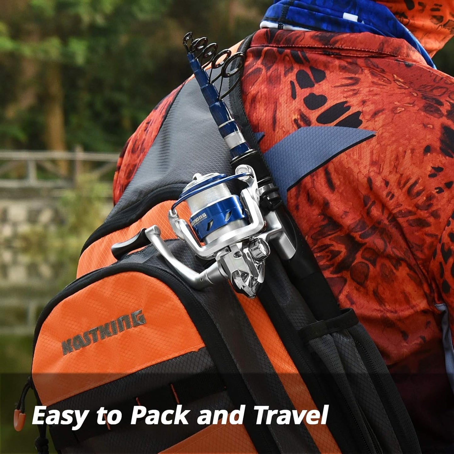 KastKing Compass Telescopic Fishing Rods and Combo, Sensitive Graphite Composite Blank, Easy to Travel, Packs to Just 17" in Length, Stainless Guides and Ceramic Rings, Combos w/ 4+1BB Spinning Reel