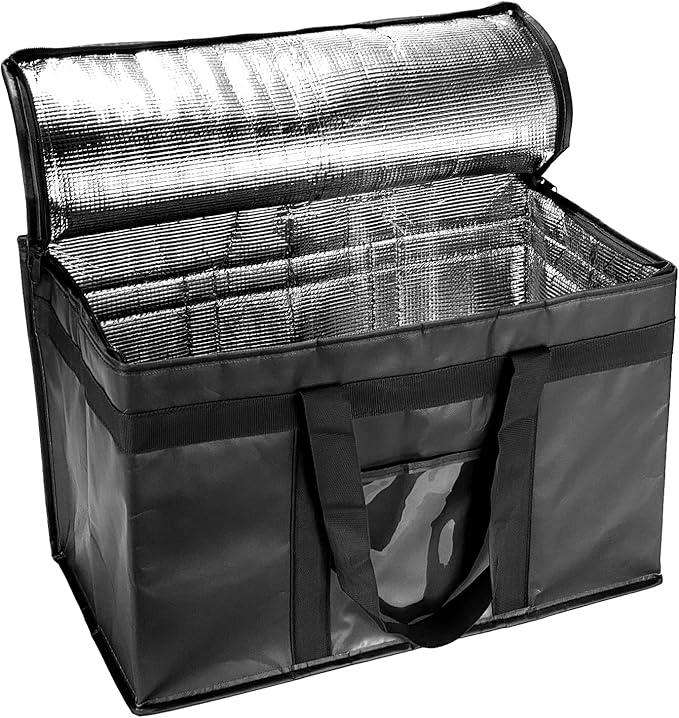 Yalin XXXL Large Insulated Cooler Bag, Styrofoam Cooler of Keep Food Hot or Cold, Reusable Double Zipper Food Delivery Bag for Grocery Shopping, 23" W x 15" H x 14" D