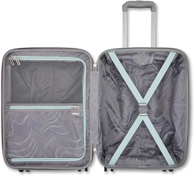 American Tourister Moonlight II Hardside Expandable Luggage with Spinner Wheels, Poppy Pattern, Carry-On 20-Inch