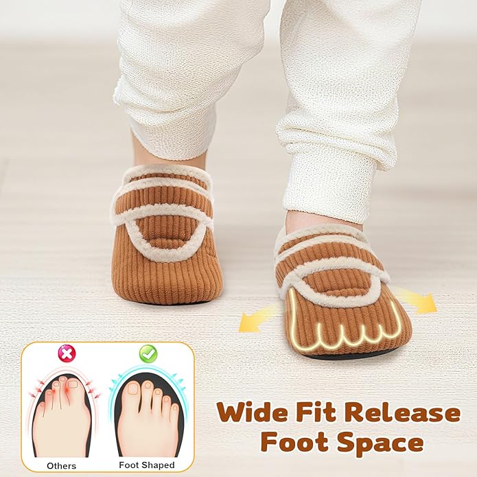 LeIsfIt Toddler Slippers Boys Girls House Shoes Soft Warm Kids House Slippers Slip on Cozy Bedroom Sock Shoes Non-slip Indoor Outdoor Slipper Shoe