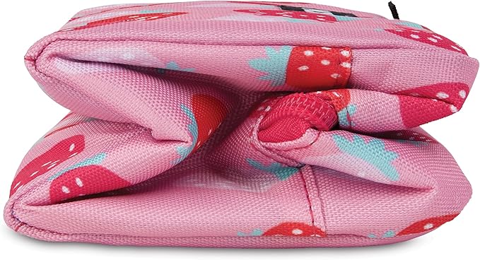 PackIt(R) Freezable Snack Box, Sweet Strawberry, Built with EcoFreeze(R) Technology, Collapsible, Zip Closure with Buckle Handle, Designed For Work Snacks, Fresh Snacks On the Go, Adults, and All Ages