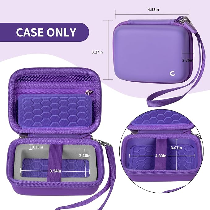 Comecase Carrying & Protective Case for Digital Camera, for CAMKORY/for Kodak Pixpro/for Canon PowerShot ELPH 180/190 / for Sony DSCW800 DSCW830 Cameras for Travel - Dark Purple