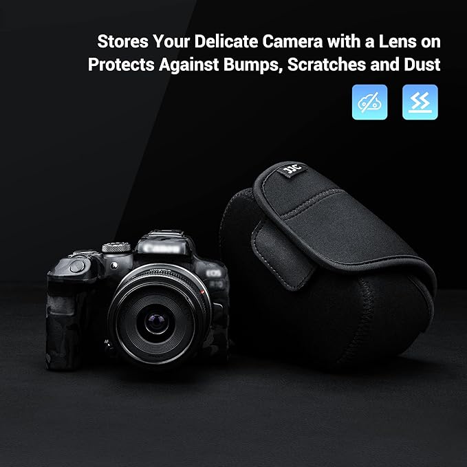 KIWIFOTOS Neoprene DSLR Camera Sleeve Case Compatible with Canon EOS R7 R10 45mm Lens Nikon Z6III Z50II Mirrorless Camera up to 5.1 x 2.9 x 3.9 Wear Resistance