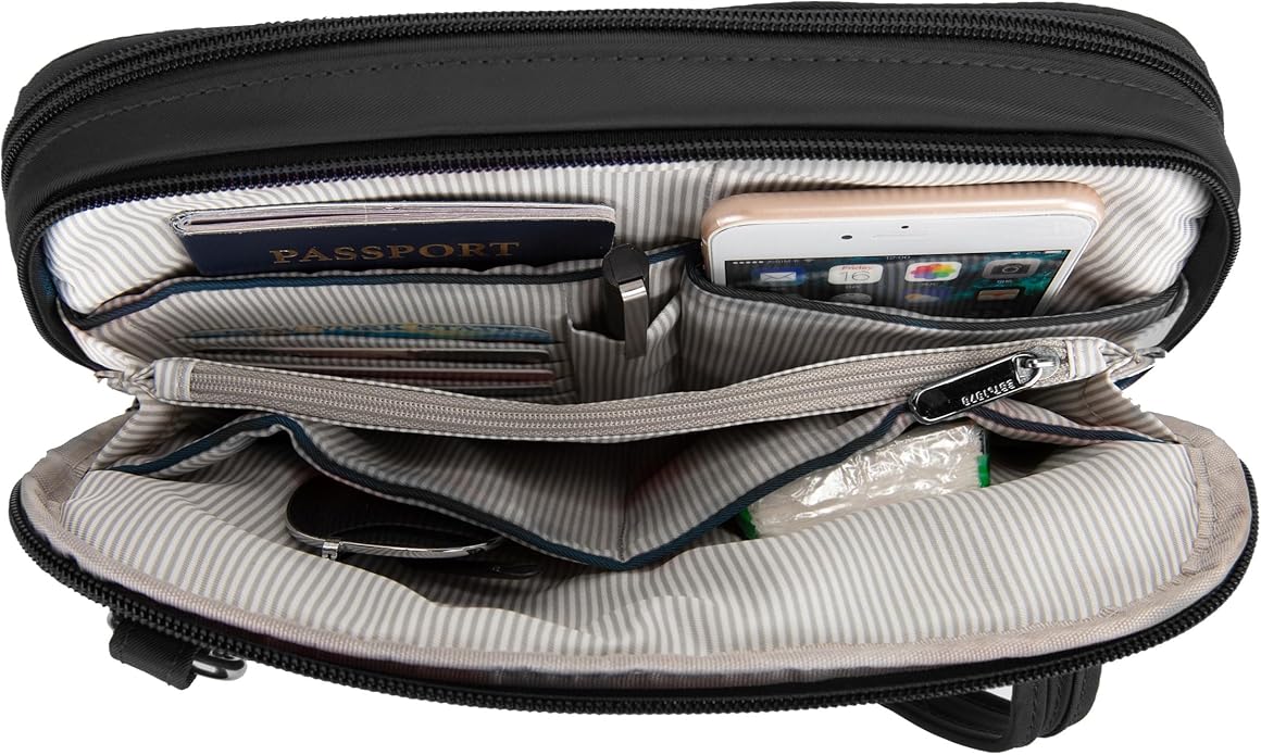 Travelon Women's Anti-theft Tailored East/West Organizer Chrossbody