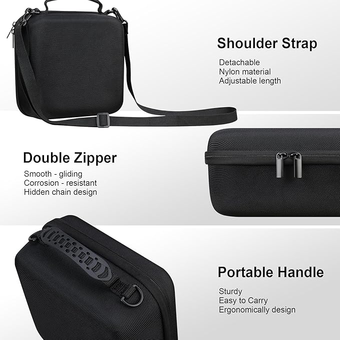 RAIALL Camera Case for Sony Alpha a6000/a6100/a6400/a6600/a6700/ Sony Alpha 7 II III IV/7R V/ZV-E10/ ZV-E10 II Mirrorless Digital Camera and Lens, Hard Travel Bag with a Shoulder Strap, Black