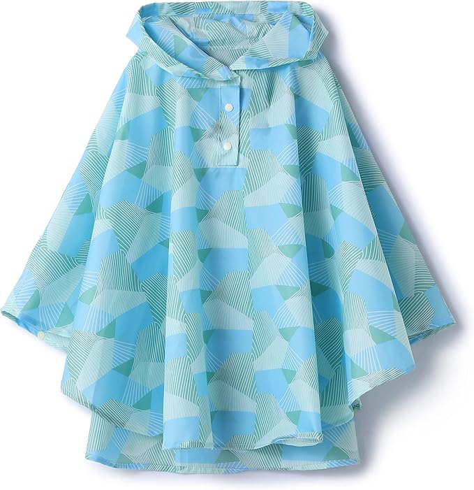 Spmor Kids Rain Poncho Hooded Jacket Rain Coat