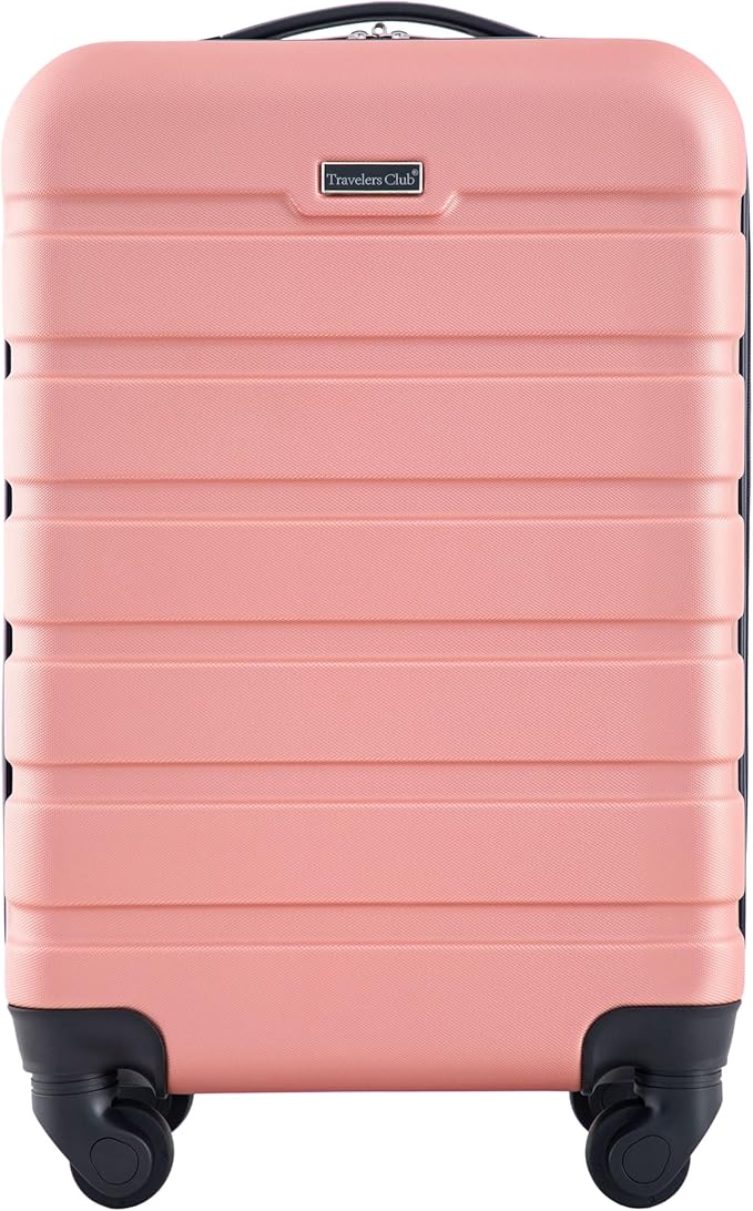 Travelers Club Harper Luggage, Rose Gold, 22-Inch Carry-On