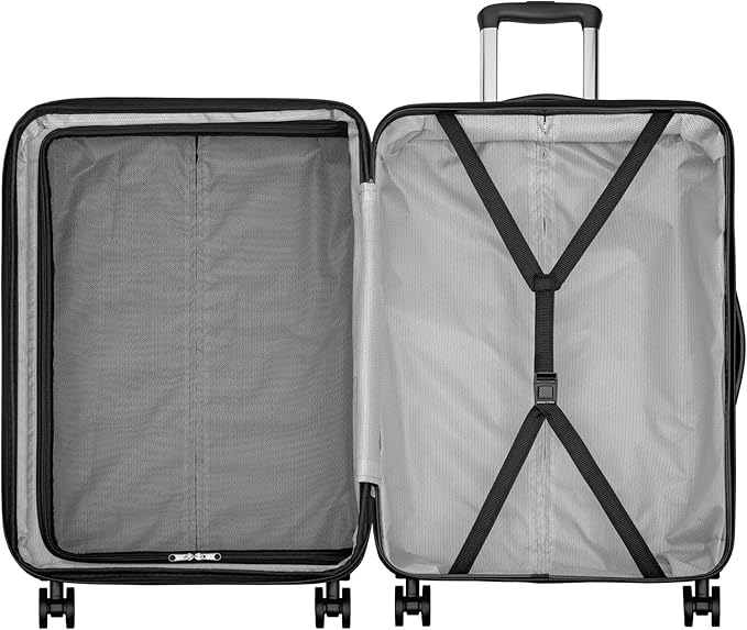 Everest Expandable Hardsided Spinner (Black, 28-Inch Checked Large)
