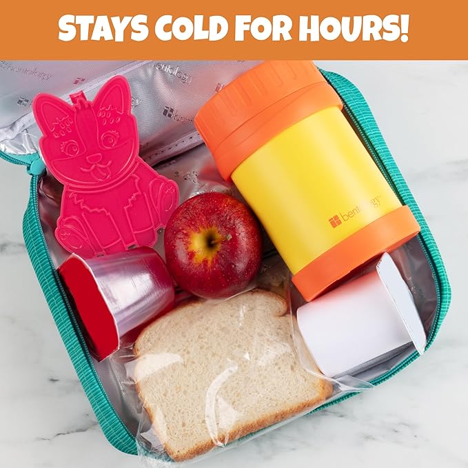 Kids Hard Ice Packs (3 PK) Slim Lightweight Reusable Cooler Freezer Packs- Long-Lasting Chillers Keep Food Fresh for Hours- Durable Leak-Proof Design for Boys Girls Back To School- BPA Free, Food Safe