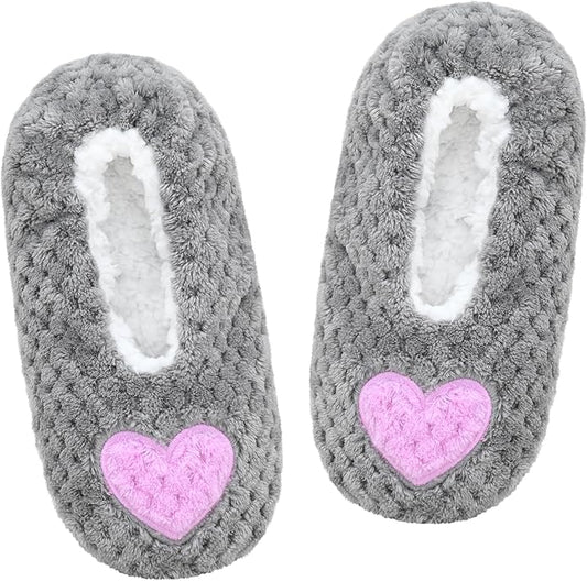 Panda Bros Slipper Socks for Women Grippers, Fuzzy Cozy Fleece Slipper Socks, Soft, Warm House Slippers