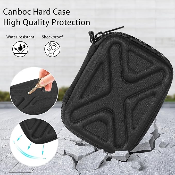 Digital Camera Case for AbergBest 21 Mega Pixels 2.7" LCD Rechargeable HD/Kodak Pixpro/Canon PowerShot ELPH 180/190/Sony DSCW800/DSCW830 Cameras, Travel Carrying Protective Case for Camera- Black