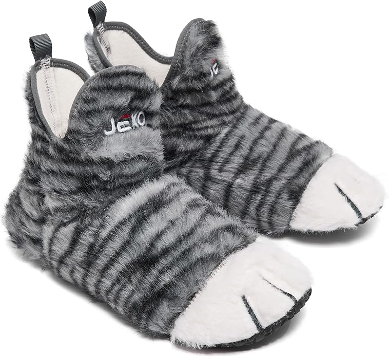 UUBARIS Bootie Slippers for Women Men Furry Warm House Sock Shoes For Indoor Outdoor Travel