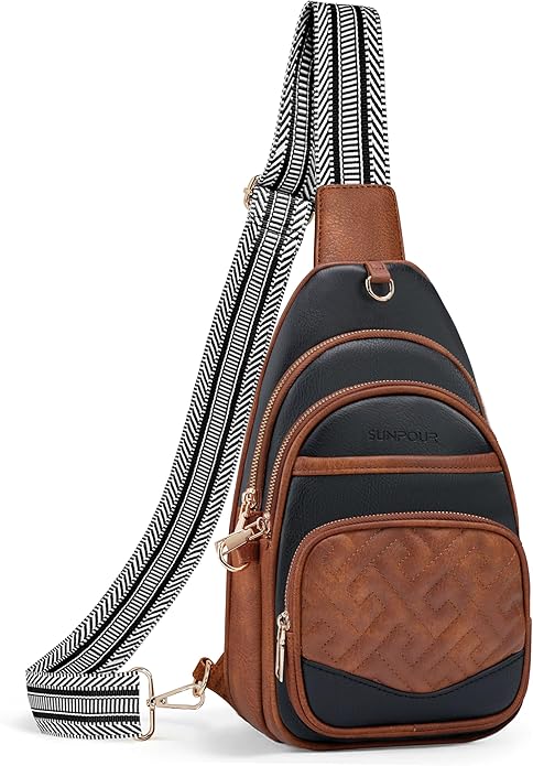 Anti Theft Crossbody Bags for Women, RFID Vegan Leather Sling Purse, Travel Chest Bag & Fanny Pack