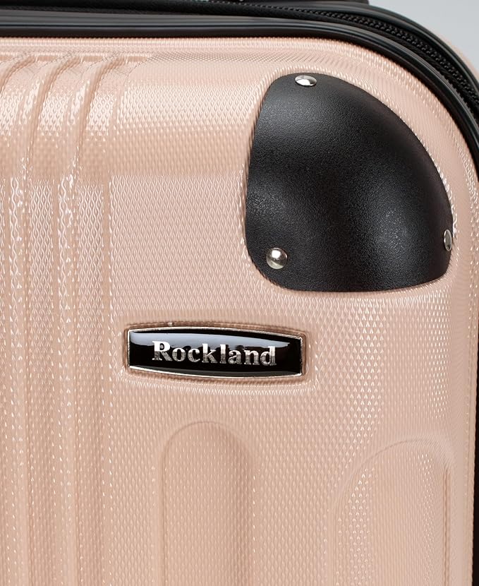 Rockland London Hardside Spinner Wheel Luggage, Champagne, Carry-On 20-Inch, 22"X13. 5"x10" (with wheels)