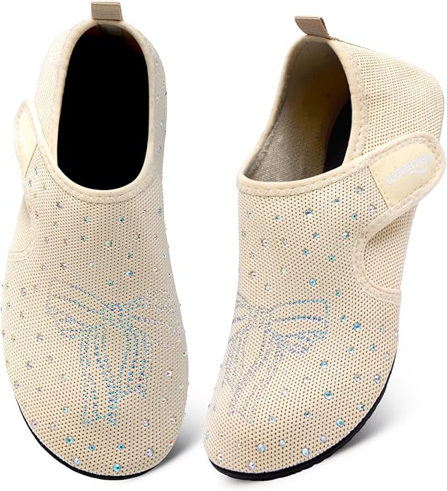 WateLves Water Shoes for Women Men Swim Beach Aqua Socks House Slippers Quick Dry Barefoot Travel Shoes with Adjustable Magic Tape for Pool Diving Boating Yoga