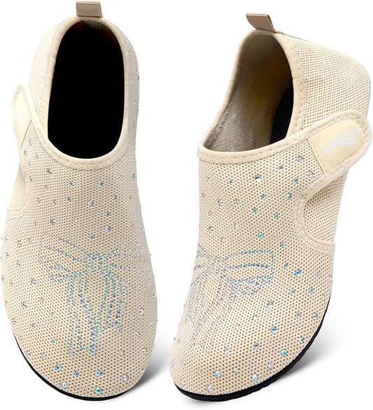 WateLves Water Shoes for Women Men Swim Beach Aqua Socks House Slippers Quick Dry Barefoot Travel Shoes with Adjustable Magic Tape for Pool Diving Boating Yoga