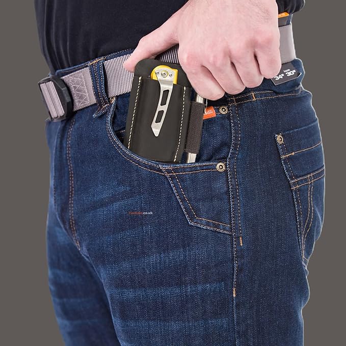 Leather Knife Sheath for Belt,Knife Sheath,Horizontal Carry Pocket Knife Holder,EDC Belt Organizer,Compact Draw Knife Holster,EDC Pocket Organizer,Sheath for Folding Knife