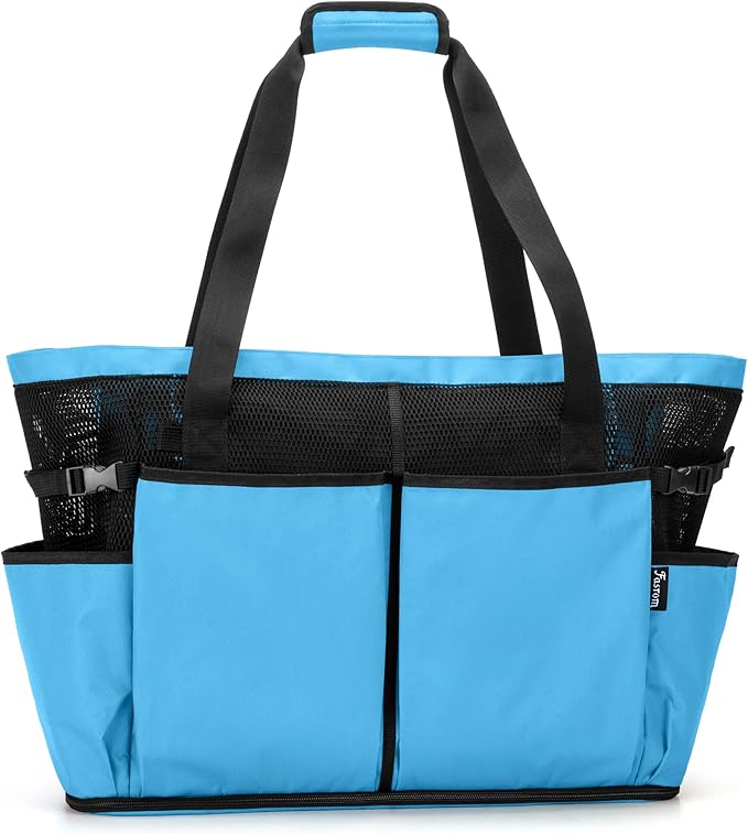Fasrom Extra Large Mesh Beach Bag with Zipper Bottom, Oversized Tote Bag for Pool, Travel and Boating (Empty Bag Only)