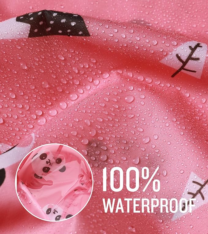 SaphiRose Lightweight Kids Rain Poncho Jacket Waterproof Outwear Rain Coat