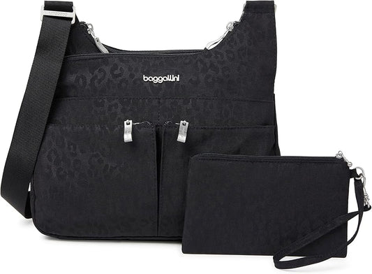 Baggallini Crossbody Travel Bag 11x8.5 Lightweight Water-resistant Nylon Handbag