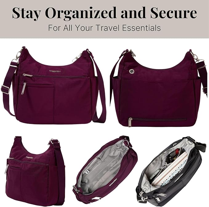 Baggallini Women's Securtex Anti-theft Free Time Crossbody Bag | Securtex, Anti-Theft