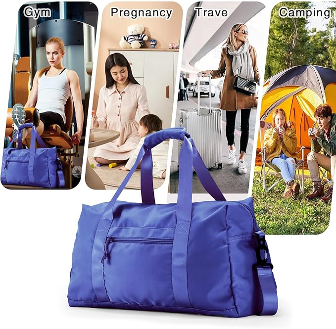 Travel Duffle Bag,Sport Gym Bag for Men And Women with Wet Pocket,Weekender Bag Carry On Tote Bags for Airplane