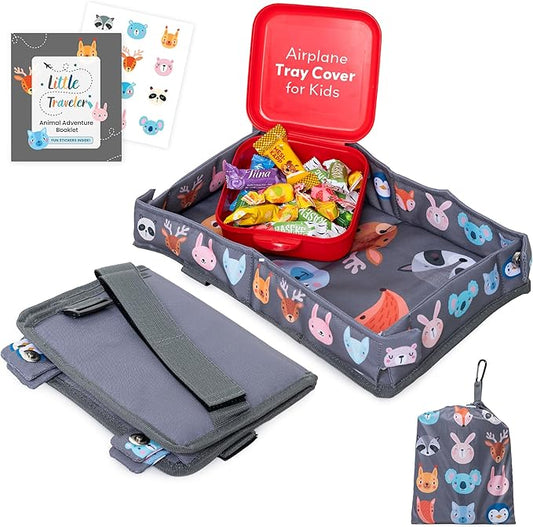 Airplane Tray Table Cover – Universal Fit & Easy Setup – Airplane Tray Cover Kids - Use in Buses, Trains, High Chairs I Plane Travel Essentials for Kids