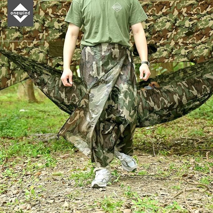 onewind Rain Skirt, Half Poncho Waterproof Ultralight Nylon Rain Kilt Windproof Rainwear Liner for Riding Camping Hiking