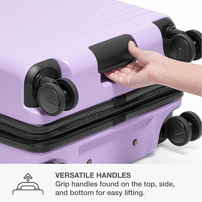 Traveler's Choice Markham Hardside Expandable Luggage with Hinomoto Spinner Wheels, 26-Inch Medium, Purple