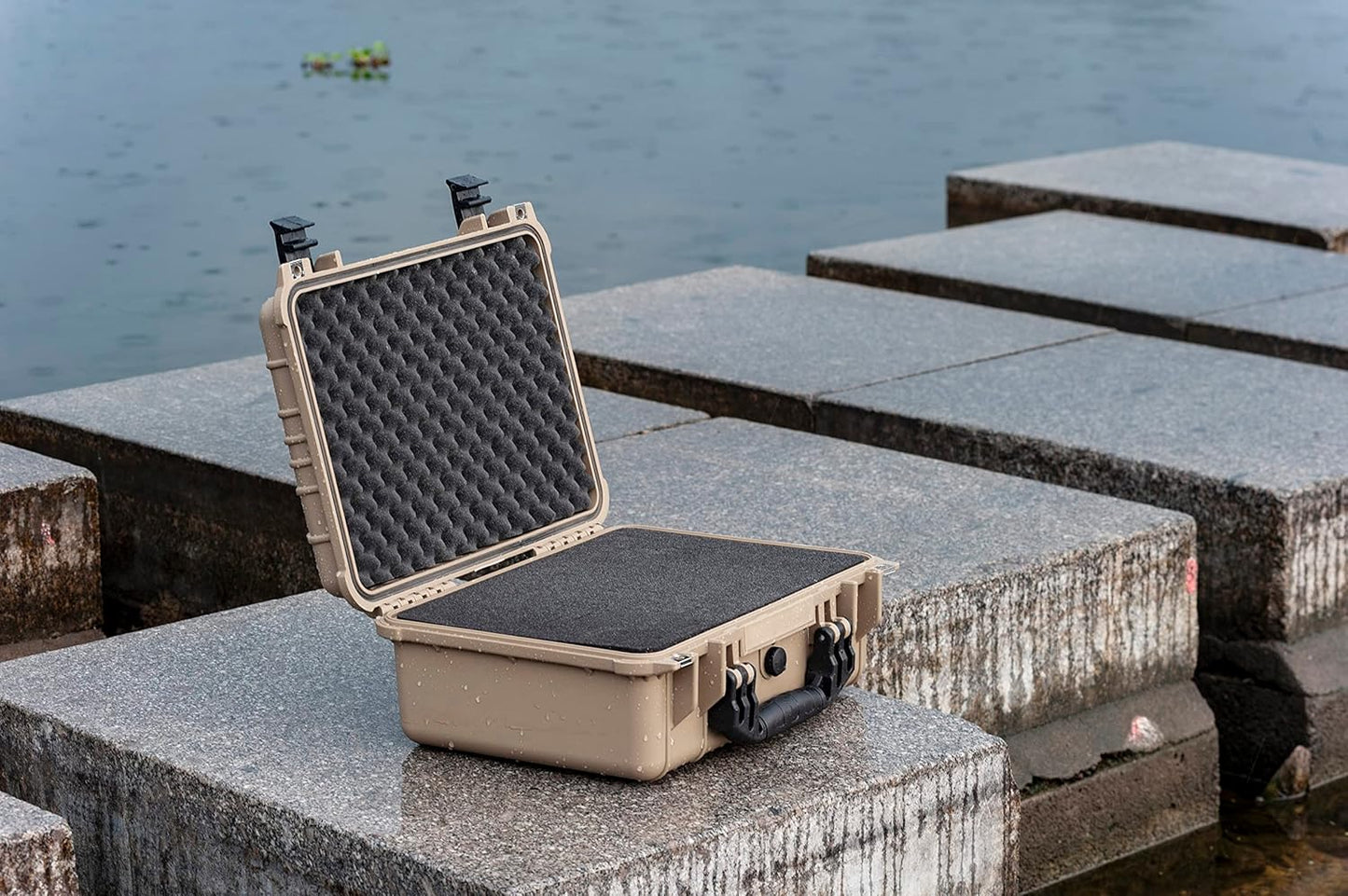 MEIJIA Portable All Weather Waterproof Camera Case With Foam,Fit Use of Drones,Camera,Equipments,Pistols,15.98x12.99x6.85inches