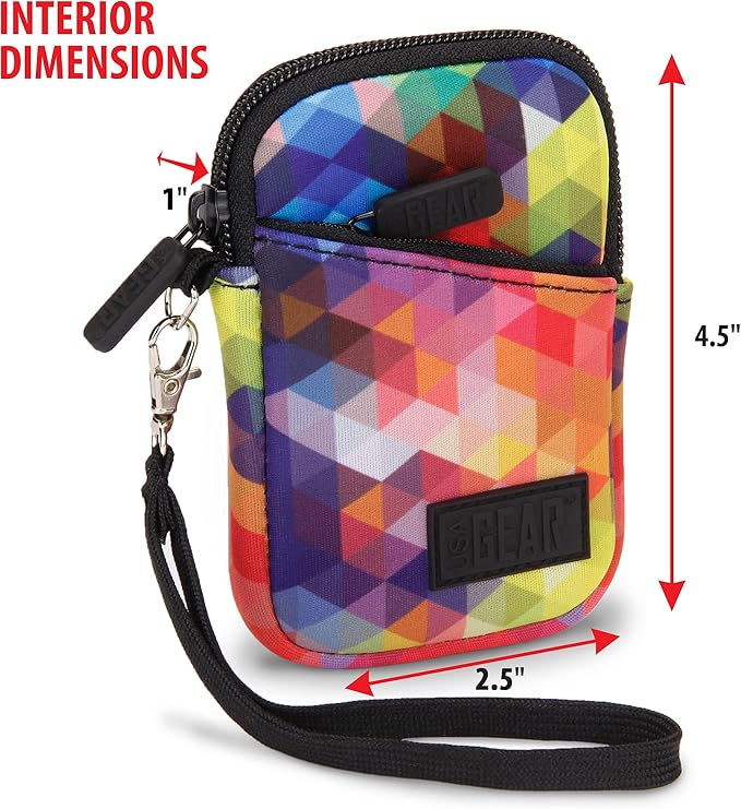 USA Gear Small Digital Camera Case with Wrist Strap, Belt Loop - Camera Case Small Compact Compatible with Canon Powershot Elph, Pouch G7 Mark iii, Nikon Coolpix, PIXPRO - Fits 4.5 Inch Models
