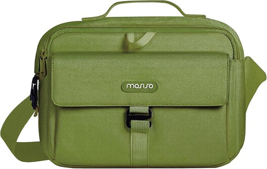 MOSISO Camera Shoulder Bag Case Crossbody Sling Purse, DSLR/SLR/Mirrorless Compact Padded Photography Handbag with Rain Cover Compatible with Canon/Nikon/Sony Cameras and Lenses, Army Green