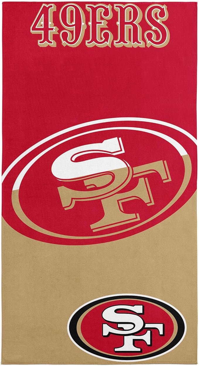 Northwest NFL Oversized Microfiber Beach Towel, 60 x 70 Inches – Quick Dry, Sand Resistant, Lightweight, Highly Absorbent, Shibori Design