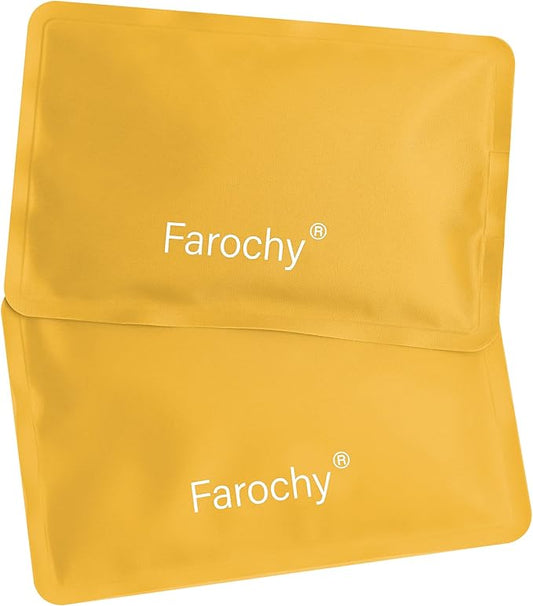 Farochy Reusable Ice Packs for Lunch Boxes - 2PCS Soft Ice Packs Freezer Packs for Cooler Gel Ice Packs, Keep Food Cold or Hot