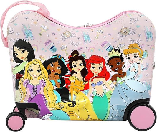 Bioworld Disney Princesses Ride-On 18" Suitcase For Kids & Toddlers