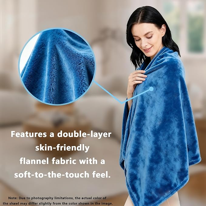 Ponchos for Women, Comfy Wearable Blanket, Gifts for People Who are Always Cold, Winter Shawl for Home, Office, Travel