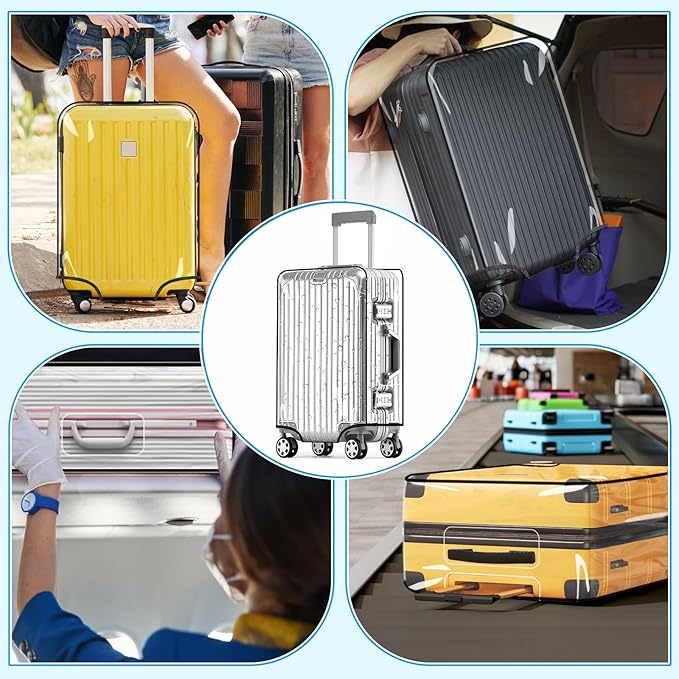 Yotako Clear PVC Suitcase Cover Protectors 30 Inch Luggage Cover Protectors for Wheeled Suitcase 30''