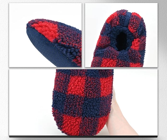 Keyela Mens Slipper Socks With Non Skid Bottoms, Warm Slipper Socks With Grippers For Men, Fuzzy House Slippers