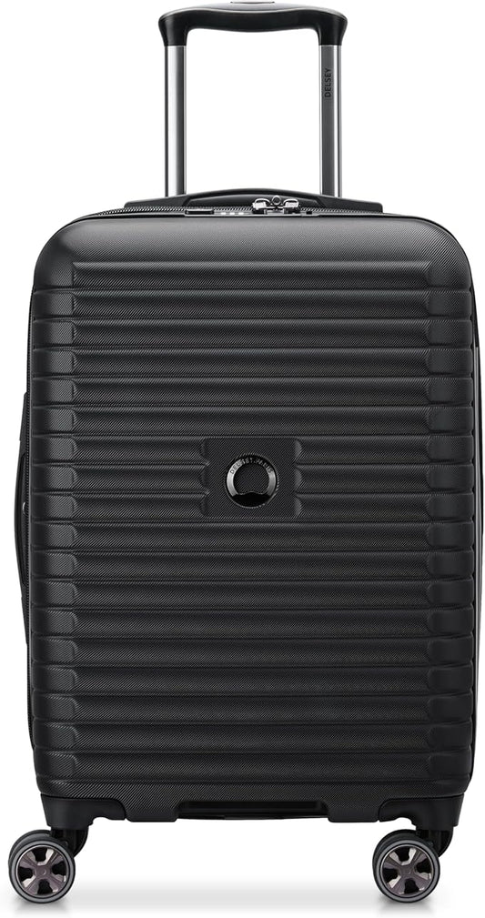 DELSEY PARIS Cruise 3.0 Hardside Expandable Luggage with Spinner Wheels, Black, Carry on 20 Inch