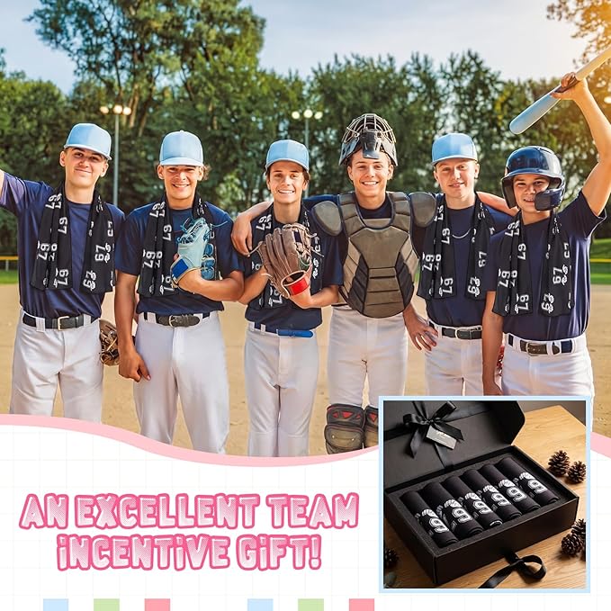 12 Pcs Six Seven Ice Cream Drip Cooling Towel 40"x12" Swim Pool Towel Cooling Baseball Softball Team Gift Youth Gift for Hot Weather Workout Gym Sport Party Favors(67 Meme)
