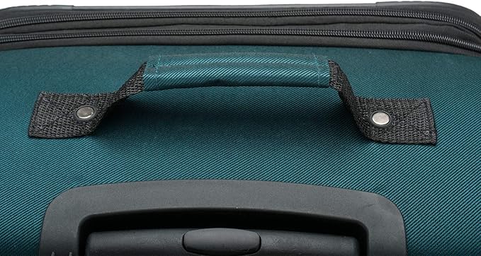 U.S. Traveler Aviron Bay Expandable Softside Luggage with Spinner Wheels, Teal, 2-Piece Set