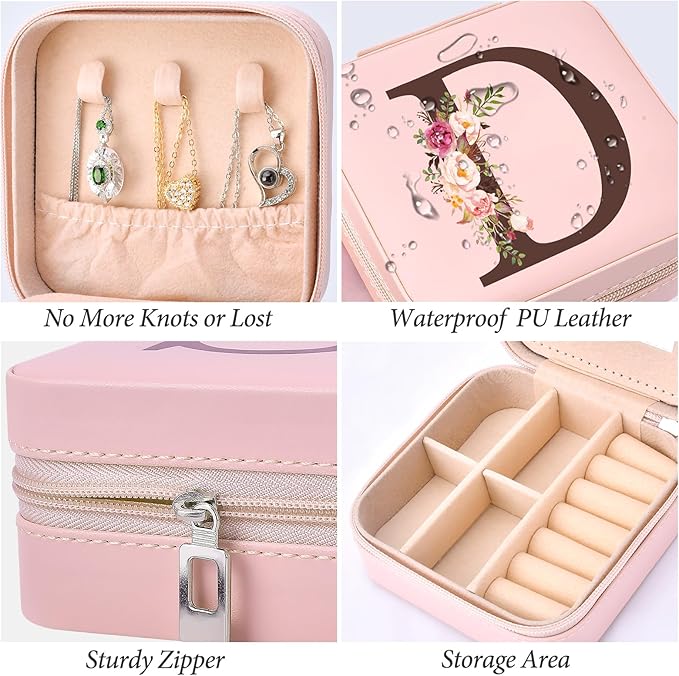 Christmas Gifts for Women, Christmas Travel Jewelry Case Box Organizer Personalized Gifts for Mom Wife Women, Gift for Friend Sister Grandma Aunt 2025