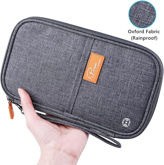 VanFn RFID Travel Passport Wallet, Family Passport Holder, Trip Document Organizer P.Travel Series