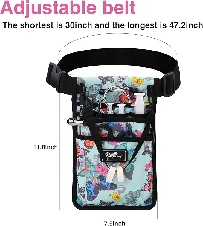 Nurse Fanny Pack for Work Kit Practical Waist Bag for Nurses Utility Belt Organizer Bag (YR-HS-S-HuDie)